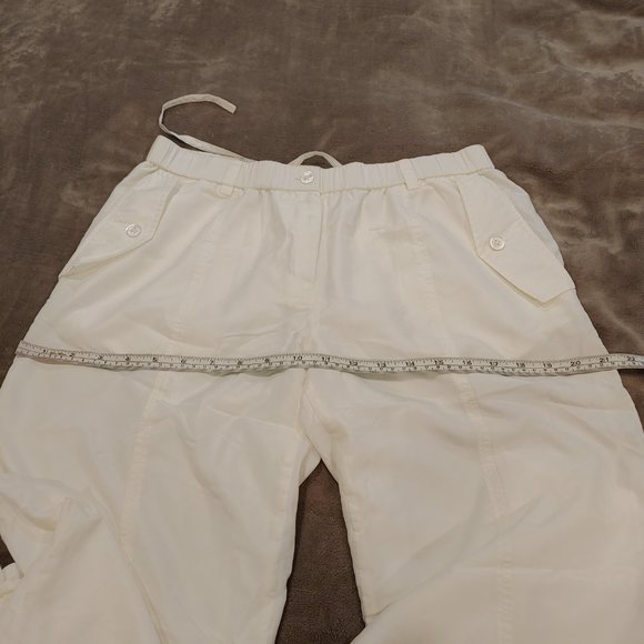 Hilfiger H Label Vintage White Silk Blend Harlem Pants Size 10 - Picture 13 of 16